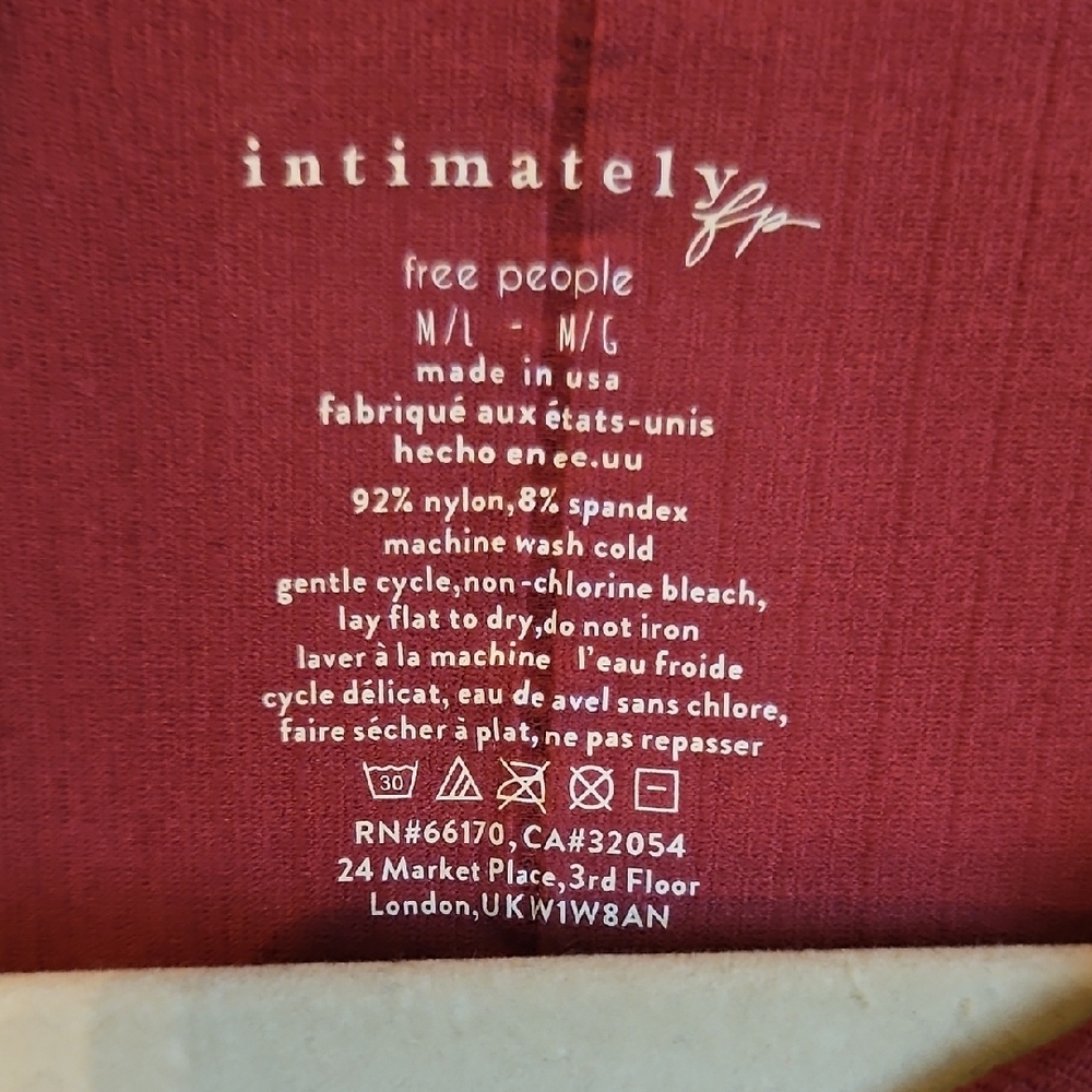 Free People Burgundy Tank Top - Picture 2 of 5